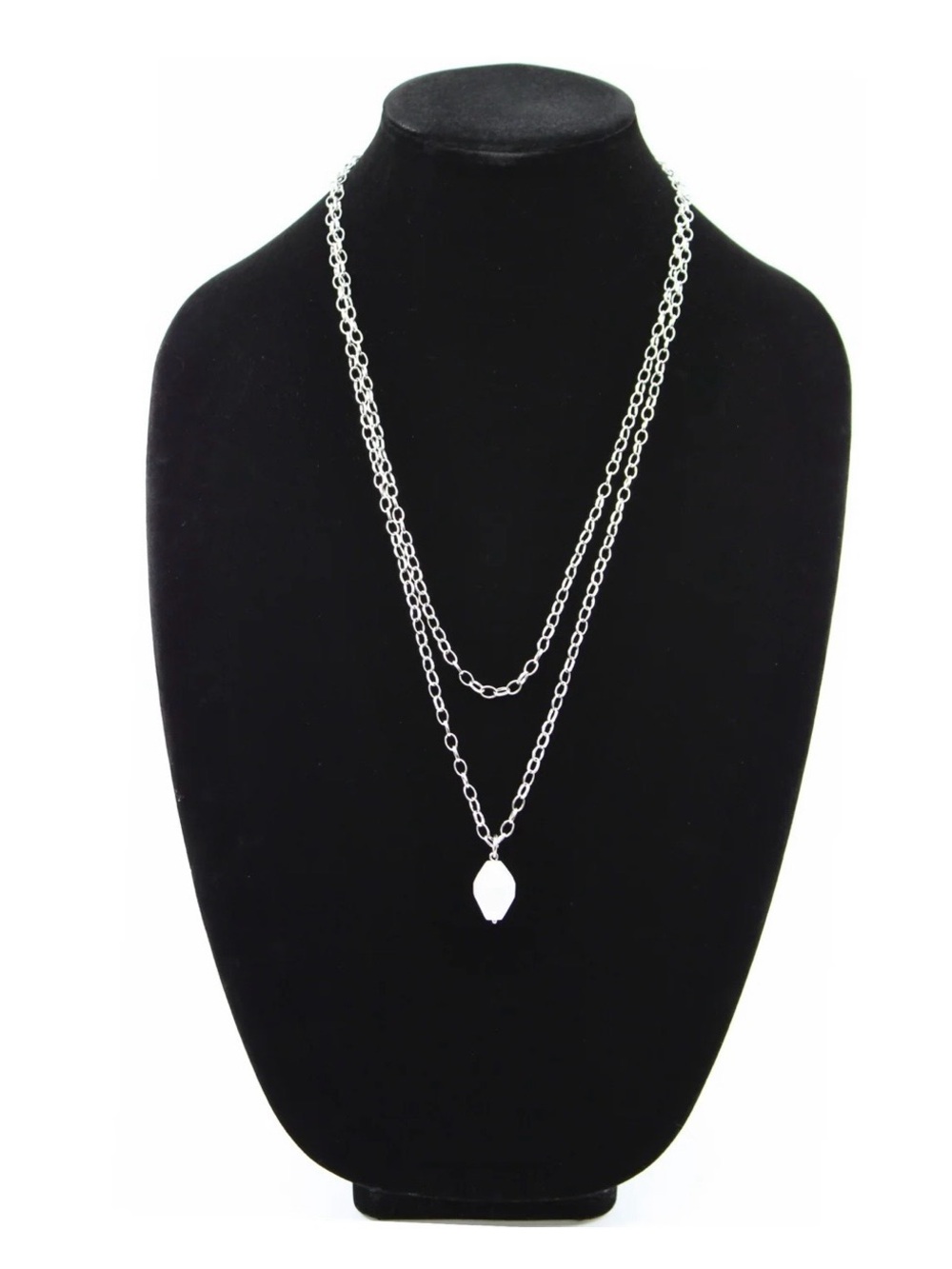 Katia Design adjustable layering necklace with crystal accent. NWOT